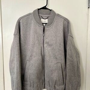 Banana Republic Light Gray Zip-Up Jacket